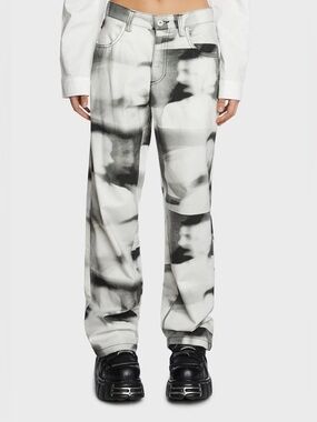 The Ragged Priest Xray Mid-Rise Black and White Graphic Jeans 8